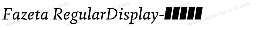 Fazeta RegularDisplay字体转换